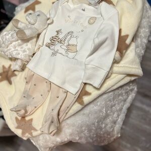 Disney Cream and Tan Kids Pajama Set
